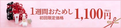 一週間お試し　初回限定価格1,100円