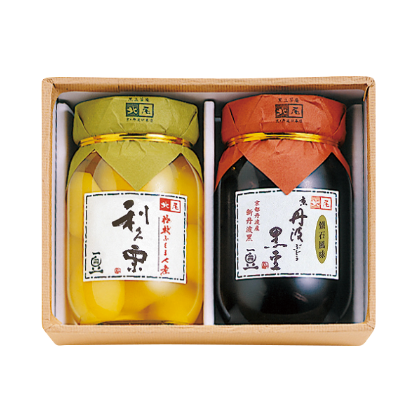 黒豆煮と利久栗甘露煮のセット